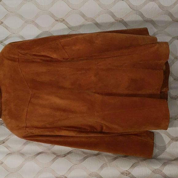 Nice Vintage Silton Suede Tobacco Brown Leather Blazer Jacket Men 44 Long - Picture 3 of 6